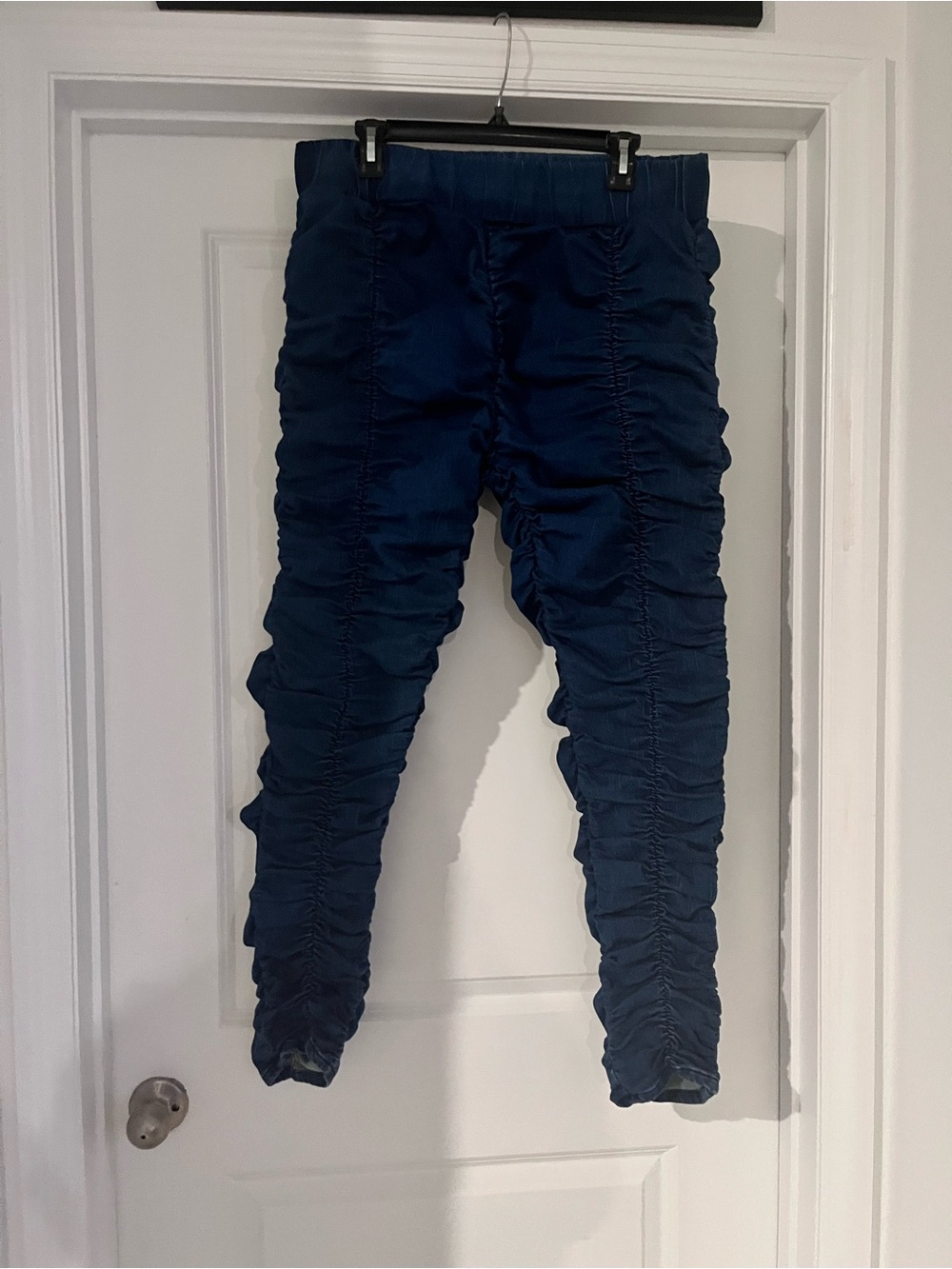 Indigo Wash Plus Size Ruched Women's Denim Pants - Stretch Comfort